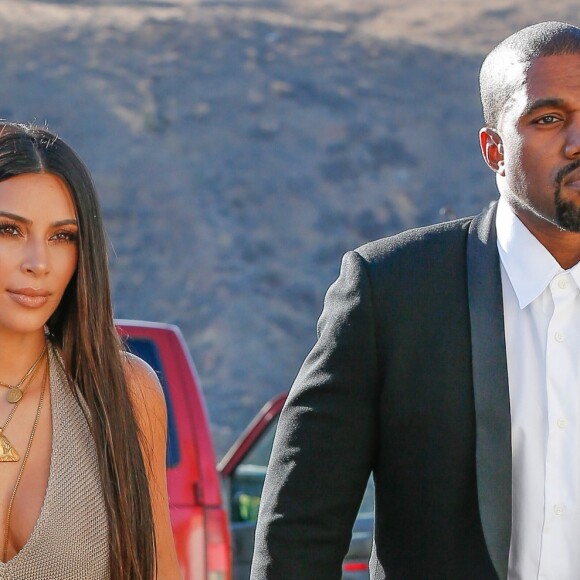 Kim Kardashian et Kanye West looks à Simi Valley, Los Angeles, le 23 septembre 2016.