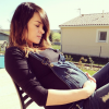 Erika Fleury enceinte de son premier petit garçon, le 6 mars 2014.