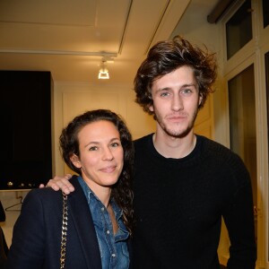 Lorie Pester et Jean-Baptiste Maunier - Soirée d'inauguration de la boutique Orange Opéra à Paris, le 7 novembre 2016.