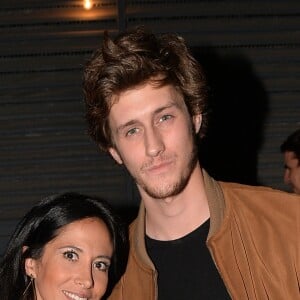 Fabienne Carat et Jean-Baptiste Maunier - Soirée pour le lancement du jeu vidéo " FIFA 17" au Cercle Cadet à Paris le 26 septembre 2016.