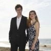 Jean-Baptiste Maunier et Noémie Schmidt - Photocall sur la plage lors du 30ème Festival du Film de Cabourg. Le 11 juin 2016.