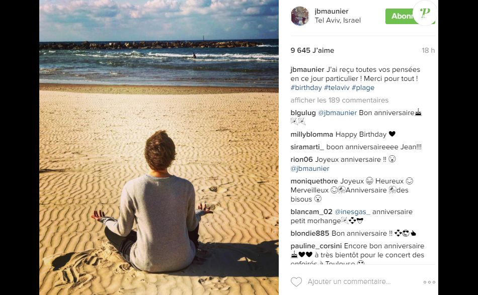 Jean Baptiste Maunier En Vacances A Tel Aviv Photo Postee Sur Instagram Le 22 Decembre 16 Purepeople