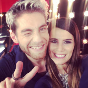 Karine Ferri, candidate de la saison 7 de "Danse avec les stars", avec son partenaire Yann-Alrick Mortreuil.