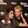 Karine Ferri et Yann-Alrick Mortreuil au photocall de l'émission "Danse Avec Les Stars - Saison 7" à Boulogne-Billancourt, le 28 septembre 2016.