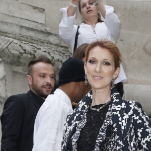 Céline Dion au défilé de mode Haute-Couture automne-hiver 2016/2017 "Giambattista Valli" à Paris. Le 4 juillet 2016