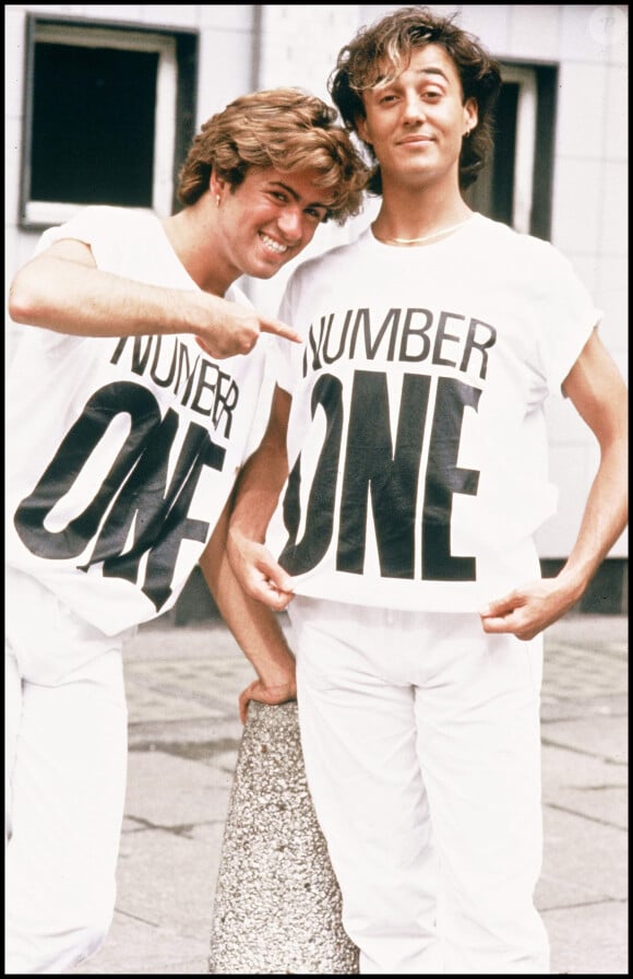 George Michael et Andrew Ridgeley, qui formaient le duo Wham!, en mai 1984. George Michael est mort à 53 ans le 25 décembre 2016.