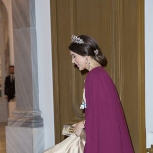 La princesse héritière Mary de Danemark au banquet du Nouvel An au palais Christian VII à Amalienborg, à Copenhague, le 1er janvier 2017.