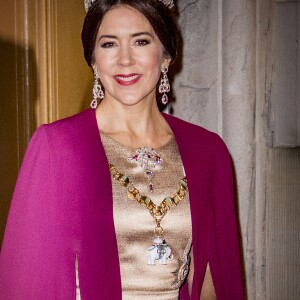 La princesse héritière Mary de Danemark au banquet du Nouvel An au palais Christian VII à Amalienborg, à Copenhague, le 1er janvier 2017.