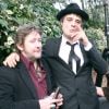 Shane MacGowan de The Pogues avec Pete Doherty en novembre 2006 devant la maison de Kate Moss à Londres.