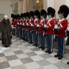 La reine Margrethe II de Danemark lors de la réception du nouvel an au palais de Christianborg des agents de la Défense, des services d'urgences et des responsables des grandes organisations nationales, au matin du 4 janvier 2017.