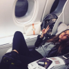 Carla Ginola dans l'avion du retour. Photo postée sur Instagram en janvier 2017.