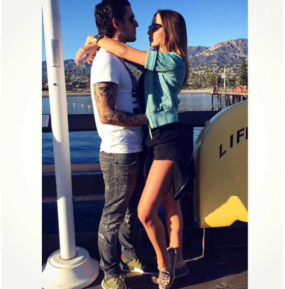 Carla Ginola en vacances avec son compagnon Adrien à Los Angeles. Photo postée sur Instagram en décembre 2016.