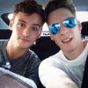 Dustin Lance Black et Tom Daley posent sur Instagram, août 2016