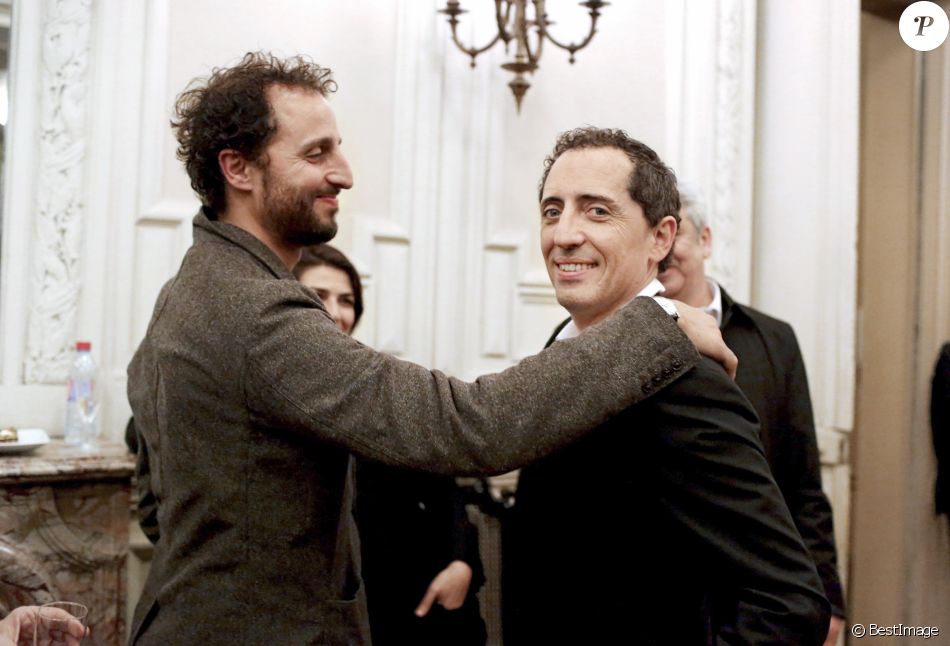 Exclusif - Gad Elmaleh et son frère Arié - Gad Elmaleh triomphe avec son spectacle &quot;Sans Tambour&quot; à l&#039;Opéra Garnier à Paris le 16 mars 2014. Pour la première fois, un humoriste s&#039;est produit dans la prestigieuse salle de spectacle.