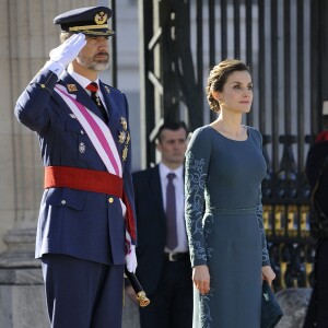 Le roi Felipe VI et la reine Letizia d'Espagne - Parade Pâque militaire à Madrid. Le 6 janvier 2017