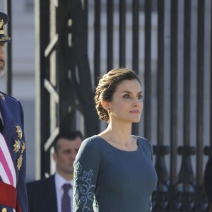 Le roi Felipe VI et la reine Letizia d'Espagne - Parade Pâque militaire à Madrid. Le 6 janvier 2017