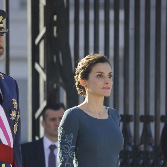 Le roi Felipe VI et la reine Letizia d'Espagne - Parade Pâque militaire à Madrid. Le 6 janvier 2017