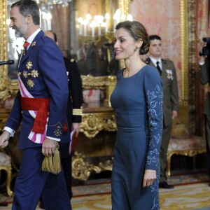 Le roi Felipe VI et la reine Letizia d'Espagne - Parade Pâque militaire à Madrid. Le 6 janvier 2017