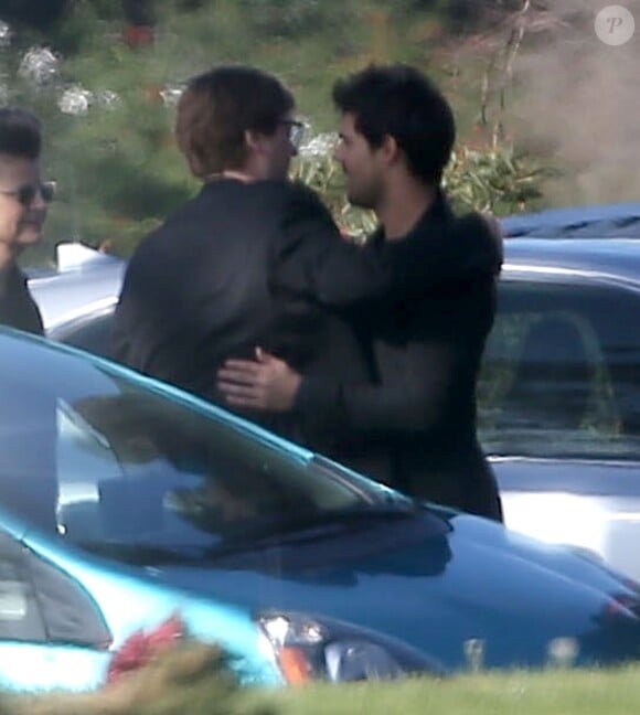 Taylor Lautner - Funérailles de Carrie Fisher et de sa mère Debbie Reynolds au cimetière Forest Lawn d'Hollywood Hills à Los Angeles, Californie, Etats-Unis, le 6 janvier 2017.