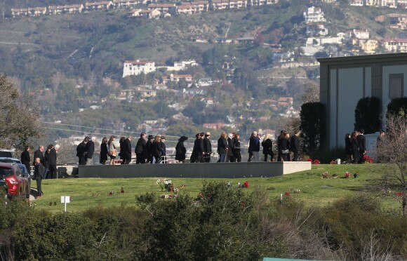 Vue générale - Funérailles de Carrie Fisher et de sa mère Debbie Reynolds au cimetière Forest Lawn d'Hollywood Hills à Los Angeles, Californie, Etats-Unis, le 6 janvier 2017.
