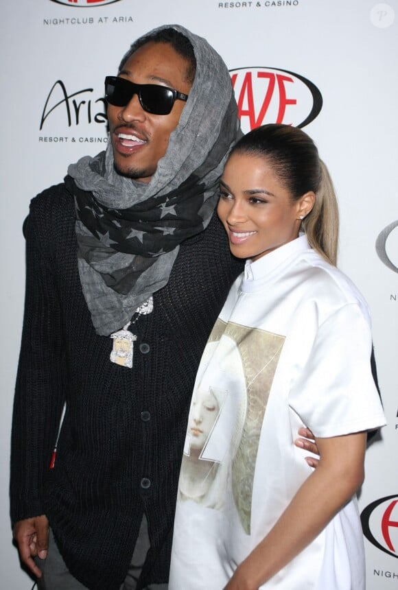 La chanteuse Ciara et le rappeur Future au club "Haze" pour un concert a Las Vegas, le 28 mars 2013.  Ciara and rapper Future arrive for a special performance at Haze Nightclub at the Aria Resort & Casino at CityCenter on March 28, 2013 in Las Vegas, Nevada.28/03/2013 - Las Vegas