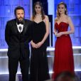 Casey Affleck devant Brie Larson lors de la 74e cérémonie annuelle des Golden Globe Awards à Beverly Hills, Los Angeles, Californie, Etats-Unis, le 8 janvier 2017. © HFPA/Zuma Press/Bestimage