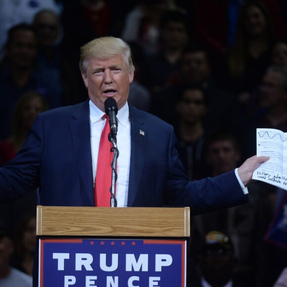 Donald Trump en meeting à Wilkes-Barre en Pennsylvanie le 10 octobre 2016.