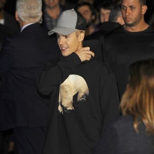 Justin Bieber à la projection du film "Ed Sheeran: Jumpers For Goalposts" (concert de Ed Sheeran filmé depuis le Wembley Stade de Londres qu'il a donné en juillet 2015) à Londres, le 22 octobre 2015.