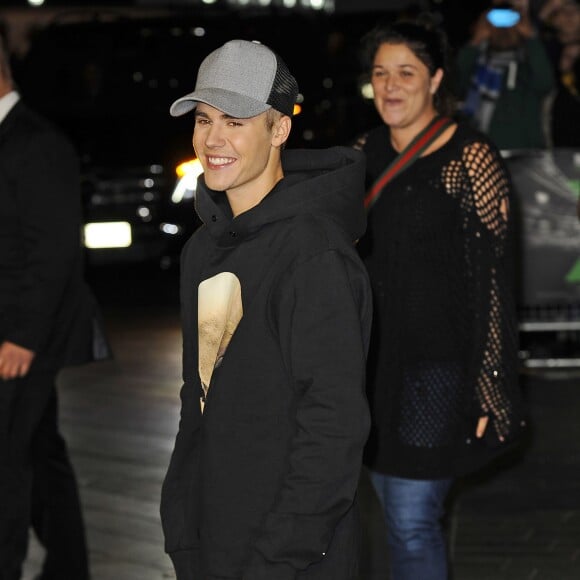 Justin Bieber à la projection du film "Ed Sheeran: Jumpers For Goalposts" (concert de Ed Sheeran filmé depuis le Wembley Stade de Londres qu'il a donné en juillet 2015) à Londres, le 22 octobre 2015.