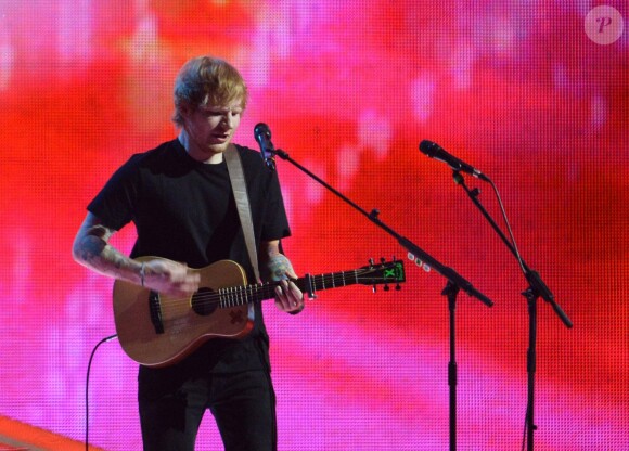Ed Sheeran à la Soirée des "BRIT Awards 2015" à Londres. Le 25 février 2015.