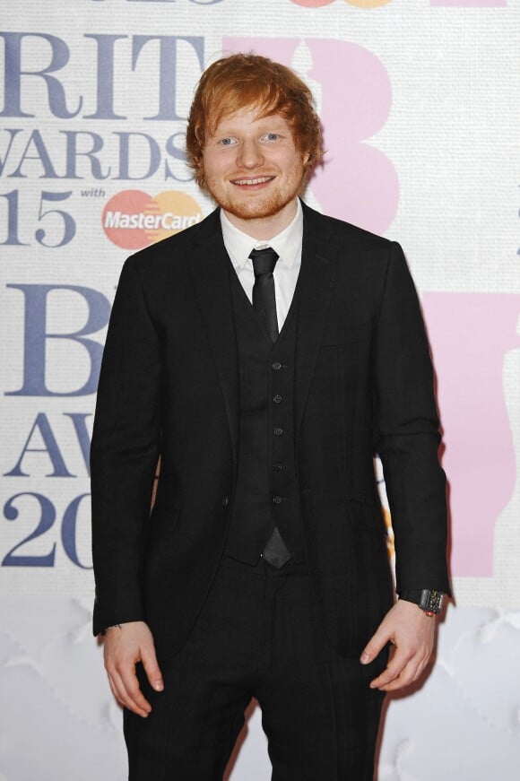 Ed Sheeran à la Soirée des "BRIT Awards 2015" à Londres, le 25 février 2015.