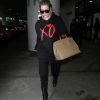 Khloe Kardashian arrive à l'aéroport de Los Angeles (LAX), le 5 Janvier 2017.