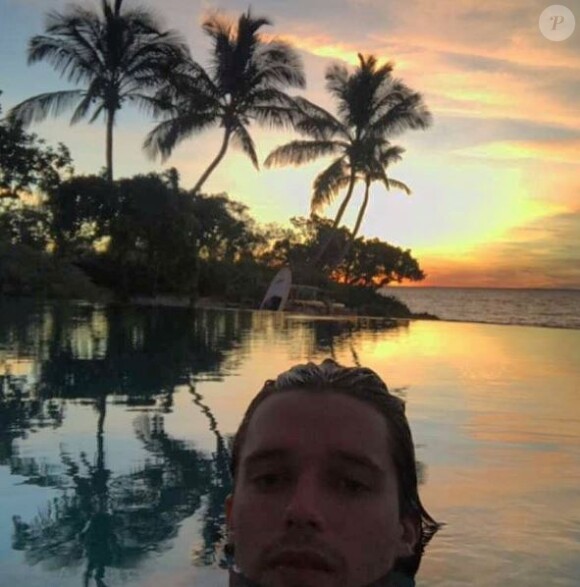 Patrick Schwarzenegger en vacances aux Bahamas. Instagram, janvier 2017