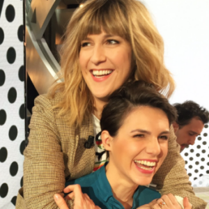 Daphné Bürki et Emilie Besse sur le plateau de "La nouvelle édition" (C8), le 13 janvier 2017.