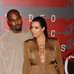 Kim Kardashian enceinte et son mari Kanye West à la Soirée des MTV Video Music Awards à Los Angeles le 30 aout 2015. © CPA / BESTIMAGE