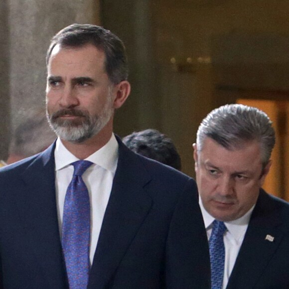 Le roi Felipe VI d'Espagne lançait l'Année internationale du Tourisme pour le développement durable au Palais Royal du Pardo à Madrid, le 17 janvier 2017.