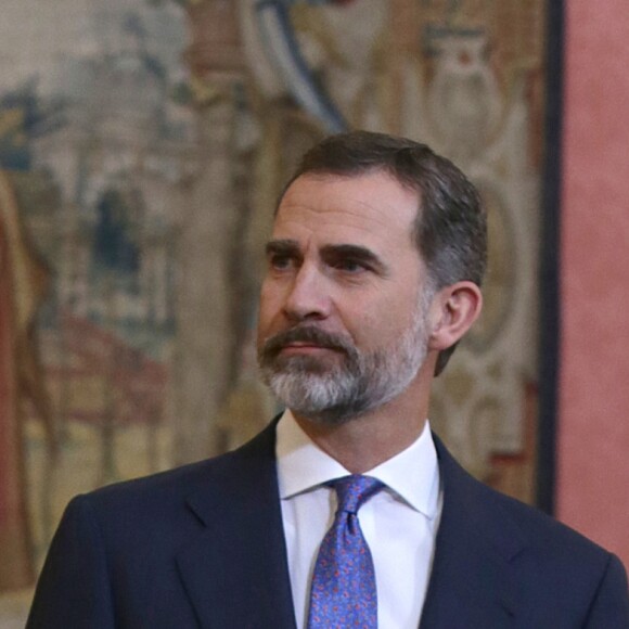 Le roi Felipe VI d'Espagne lançait l'Année internationale du Tourisme pour le développement durable au Palais Royal du Pardo à Madrid, le 17 janvier 2017.