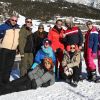 Exclusif - Cyril Hanouna entouré de ses chroniqueurs - Les chroniqueurs de "Touche pas à mon poste" tournent "TPMP fait du ski" à Montgenèvre dans les Hautes-Alpes le 17 décembre 2016. Le tournage s'est déroulé du 16 au 19 décembre 2016. © Dominique Jacovides / Bestimage
