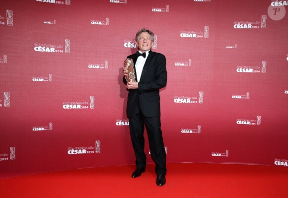 Roman Polanski (César du meilleur réalisateur pour le film "La Vénus à la fourrure") - Salle de presse - 39ème cérémonie des Cesar au théâtre du Châtelet à Paris le 28 février 2014.