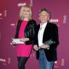 Emmanuelle Seigner (Meilleure Actrice) et son mari Roman Polanski (Meilleur Réalisateur) lors du déjeuner des nommés aux César au restaurant Fouquet's à Paris, le 8 février 2014.