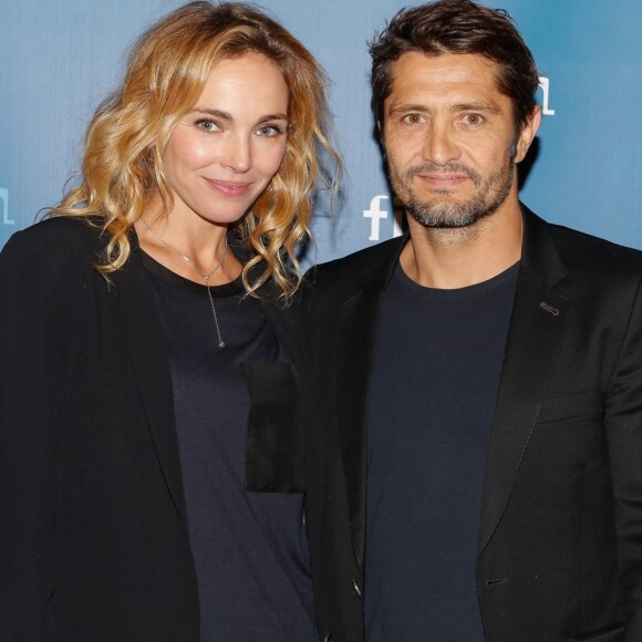 Bixente Lizarazu et sa compagne Claire Keim - Soirée annuelle de la FIDH (Fédération Internationale des ligues de Droits de l'Homme) à l'Hôtel de Ville à Paris, le 8 décembre 2014.