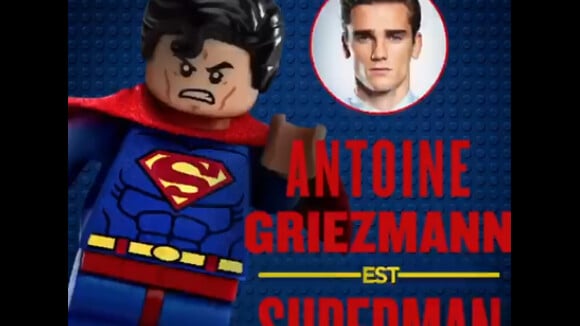 Antoine Griezmann révèle prêter sa voix à Superman dans "LEGO Batman, Le Film", sur sa page Facebook, le 25 janvier 2017.