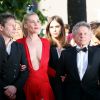 Mathieu Amalric, Morgane Polanski, Emmanuelle Seigner et Roman Polanski lors du 66e festival du film de Cannes. Le 25 mai 2013