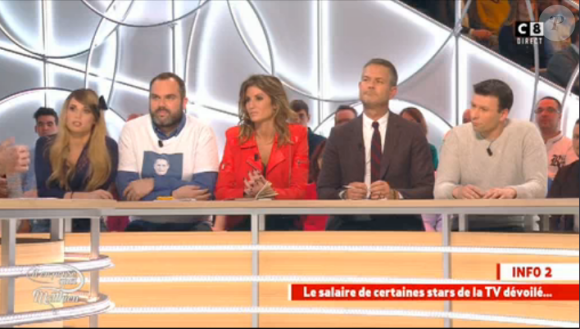 Capucine Anav face à Matthieu Delormeau dans "Il en pense quoi Matthieu ?" sur C8, le 27 janvier 2017.