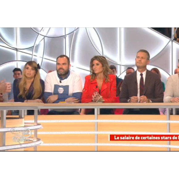 Capucine Anav face à Matthieu Delormeau dans "Il en pense quoi Matthieu ?" sur C8, le 27 janvier 2017.