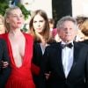 Mathieu Amalric, Morgane Polanski, Emmanuelle Seigner et Roman Polanski lors du 66e festival du film de Cannes. Le 25 mai 2013