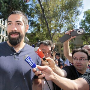 Le joueur Nikola Karabatic - Ouverture du procès du match de handball truqué devant le tribunal correctionnel de Montpellier le 15 juin 2015.