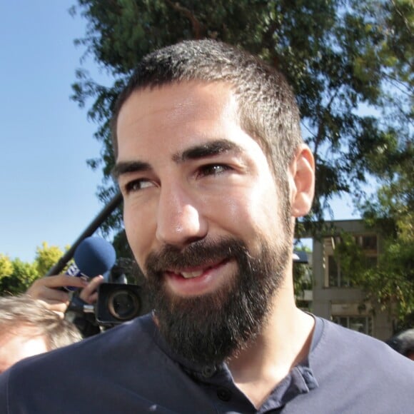 Le joueur Nikola Karabatic - Ouverture du procès du match de handball truqué devant le tribunal correctionnel de Montpellier le 15 juin 2015.