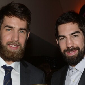 Luka Karabatic, Nikola Karabatic - Exclusif - Vainqueurs d'un troisieme titre de champions d'Europe, les handballeurs Francais fetent leur victoire a la Gioia le 27 janvier 2014.