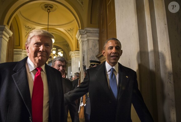 Donald J. Trump et Barack Obama - Investiture du 45e président des Etats-Unis, Donald Trump, à Washington, le 20 janvier 2017